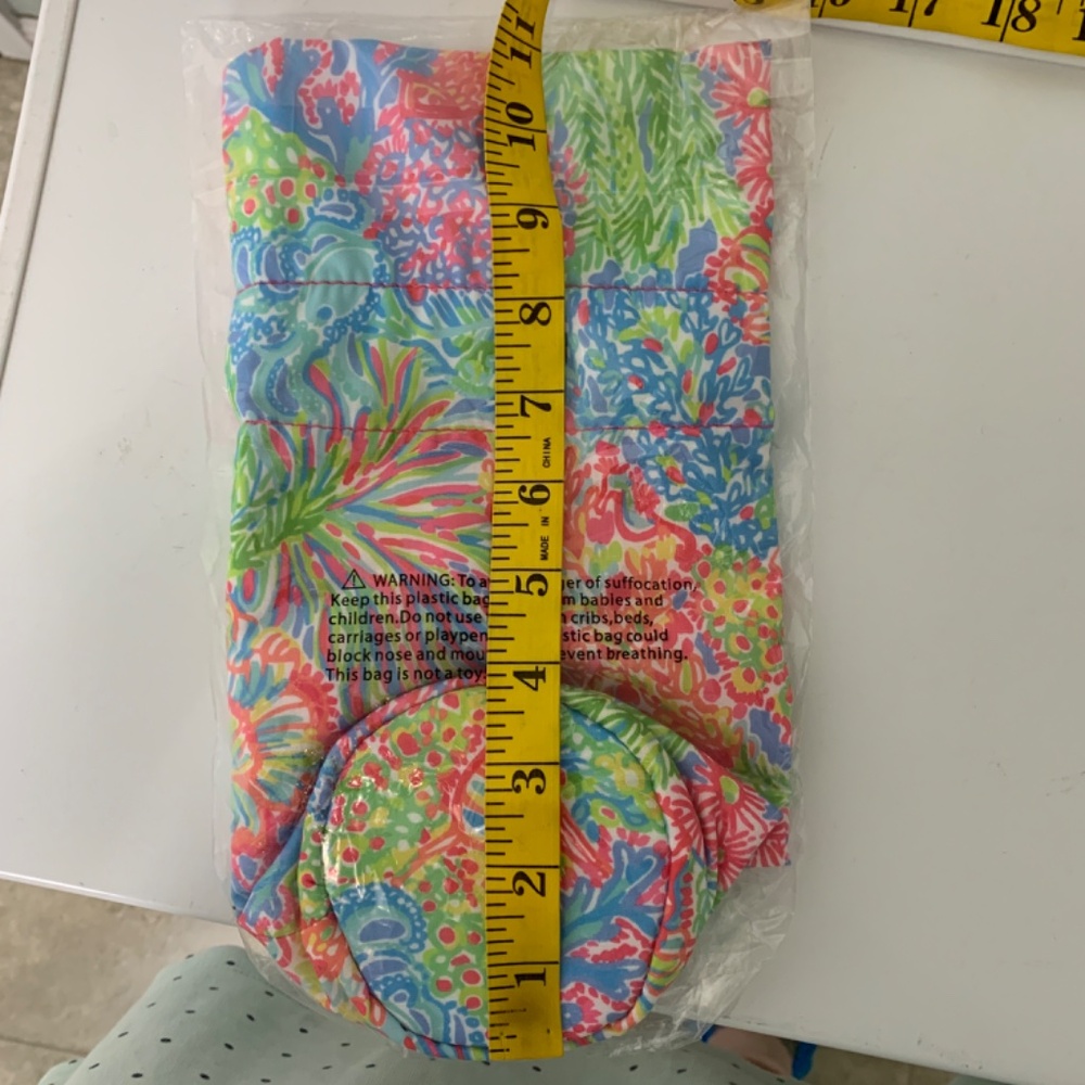 Lilly Pulitzer Wine Tote Featured in Lover's Coral NEW Vibrant Beachy Preppy - Picture 9 of 9